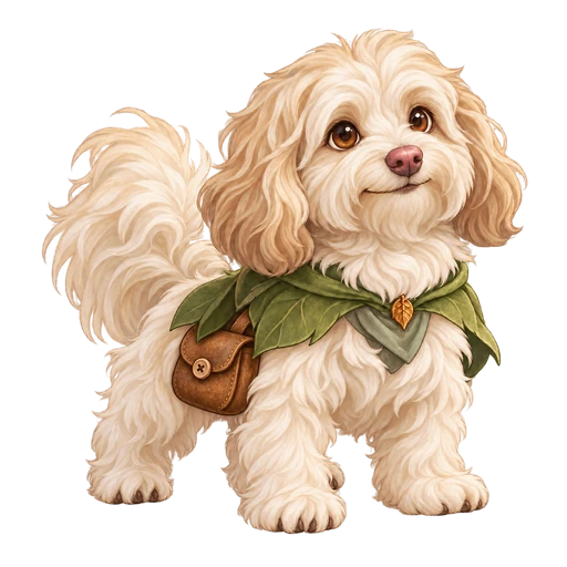 Bagel, a fluffy cream woodland companion from Grovekin